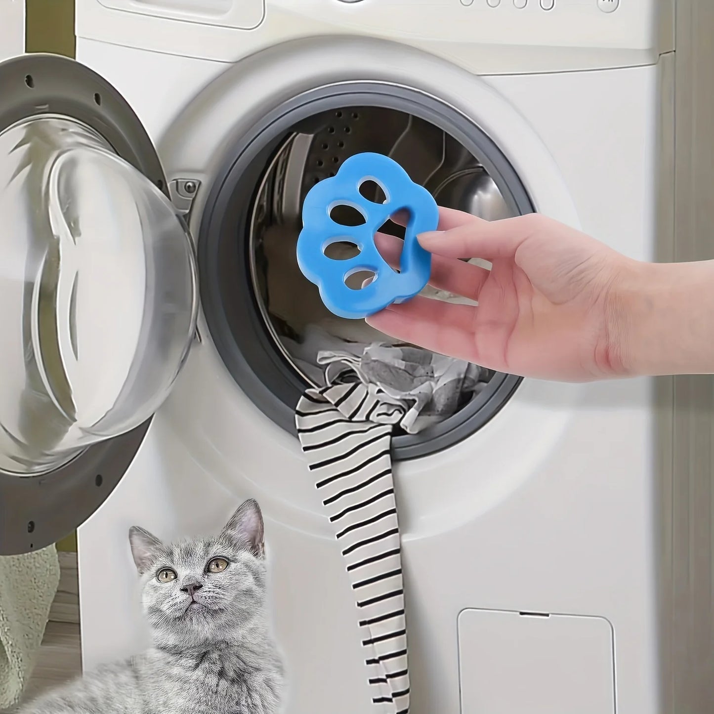 Reusable Pet Hair Remover for Laundry - Removes Dog and Cat Fur from Clothes