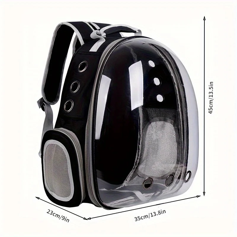Space Capsule Cat Backpack - Transparent Pet Carrier with Ventilation