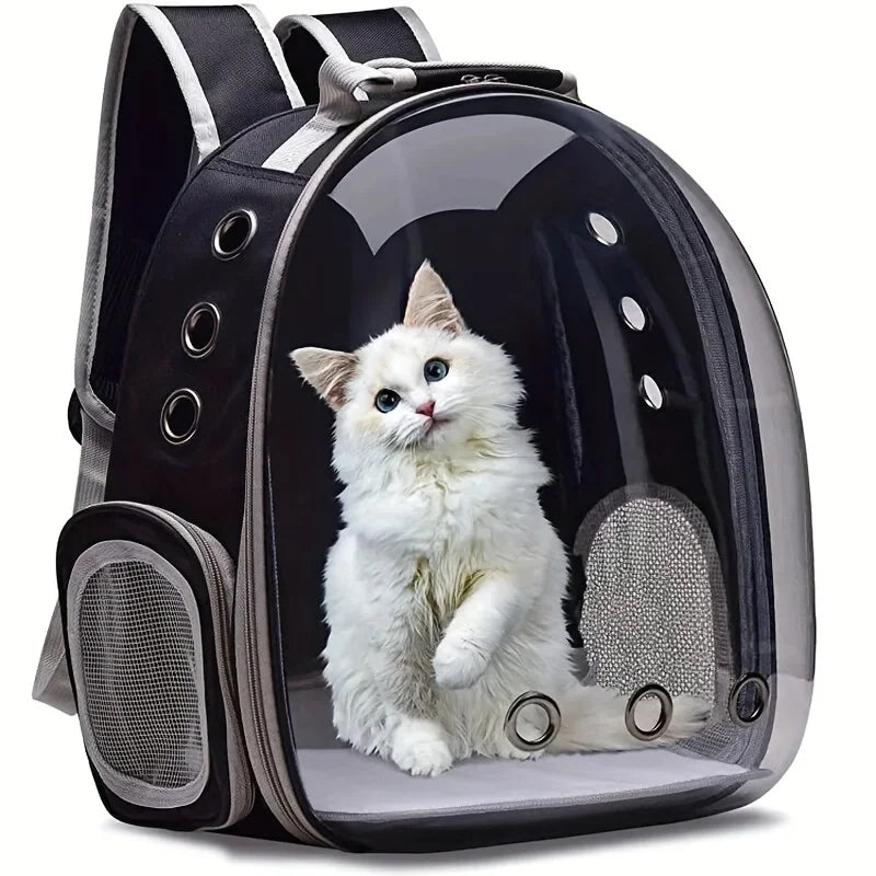Space Capsule Cat Backpack - Transparent Pet Carrier with Ventilation