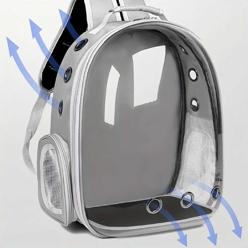 Space Capsule Cat Backpack - Transparent Pet Carrier with Ventilation