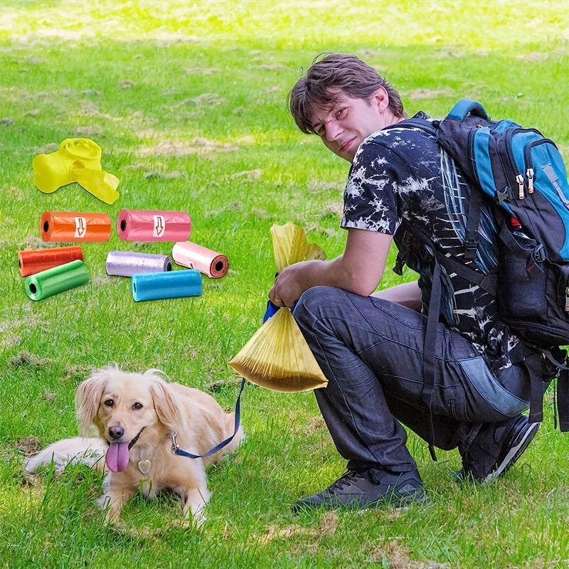 Dog Poop Bags - 1200 Leak-Proof Waste Bags with Cartoon Paw Graphics
