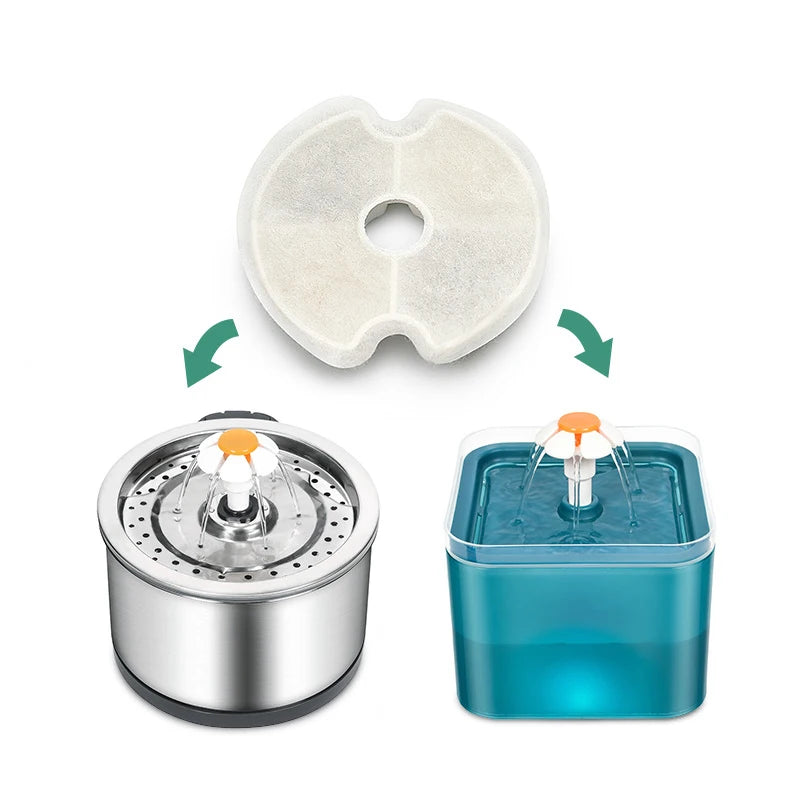 Replacement Filters for 2L Cat Water Fountain with Triple Filtration System