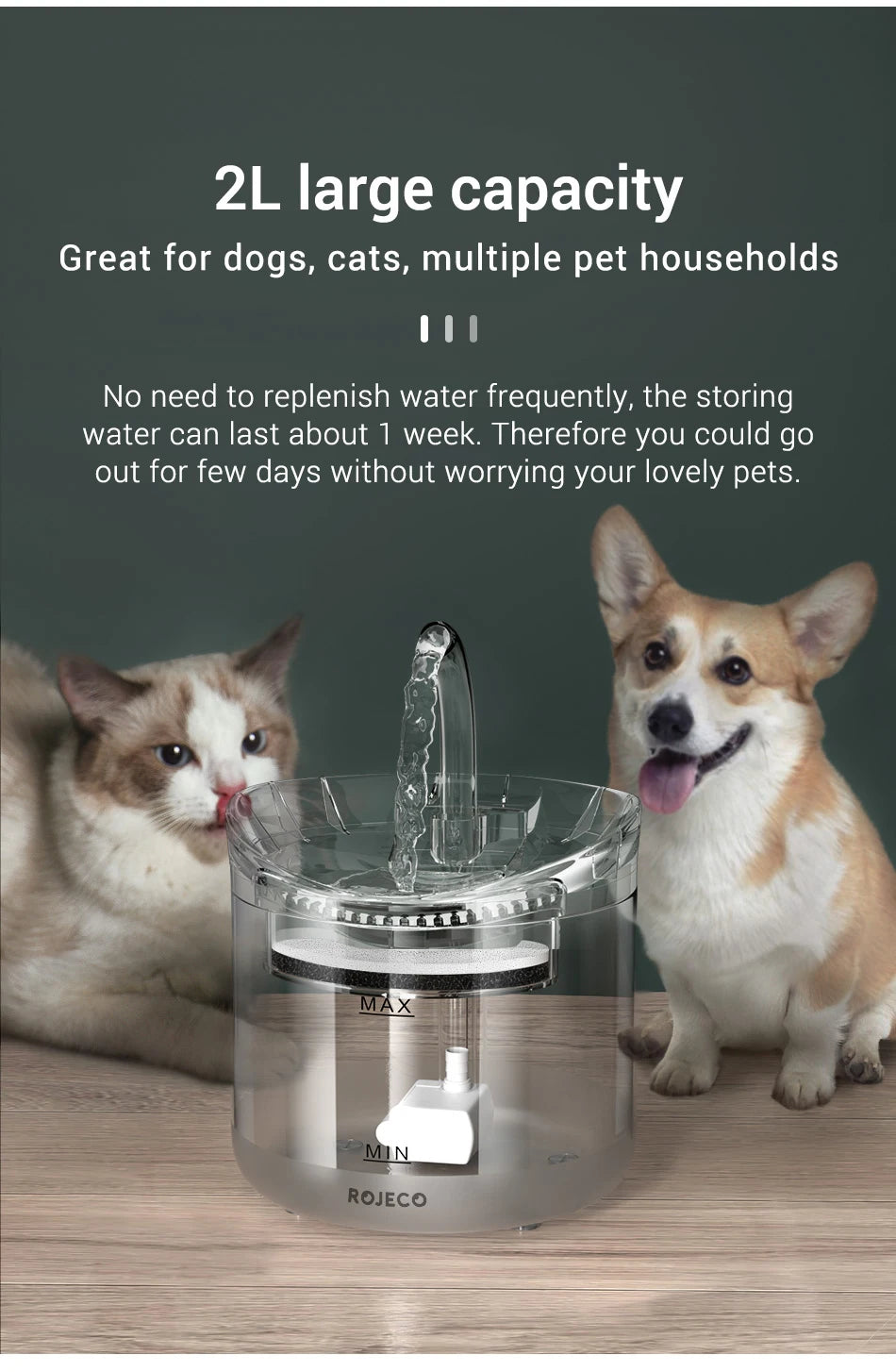 Automatic Cat Water Fountain - Smart Sensor Pet Drinking Dispenser with Accessories