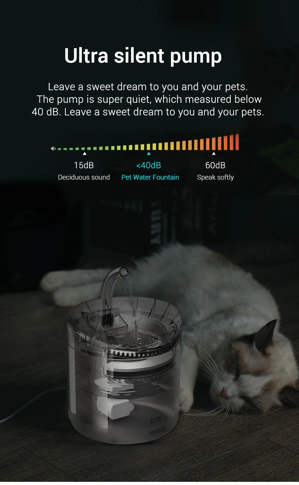 Automatic Cat Water Fountain - Smart Sensor Pet Drinking Dispenser with Accessories