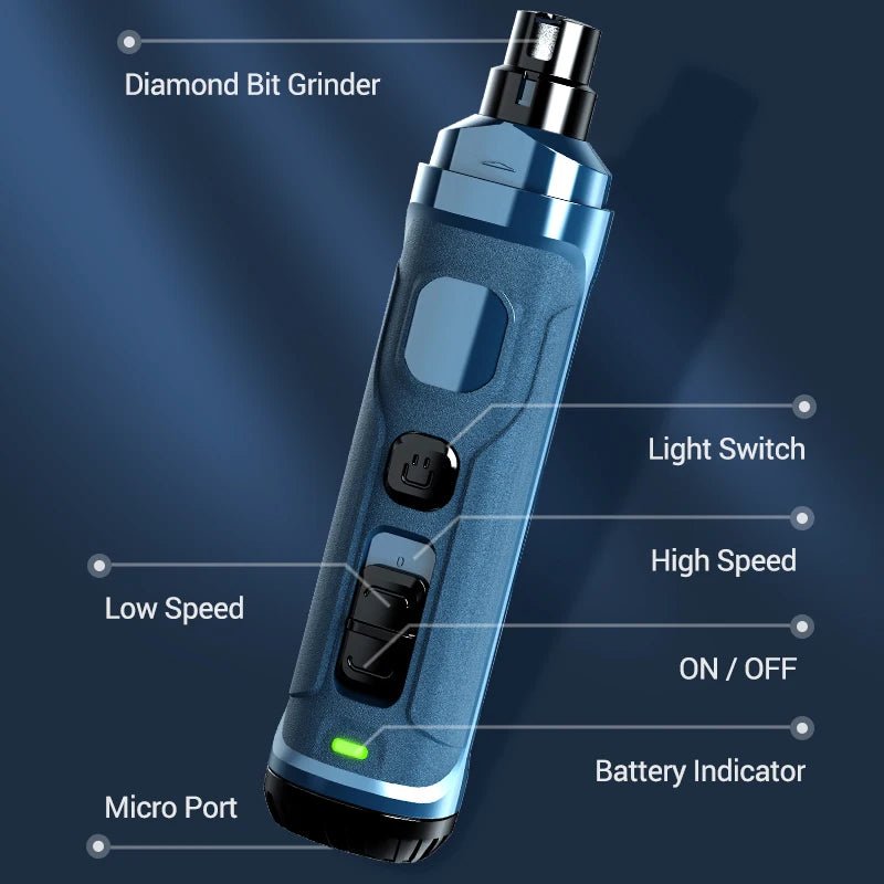 Electric Pet Nail Grinder - Rechargeable Nail Clipper for Dogs and Cats