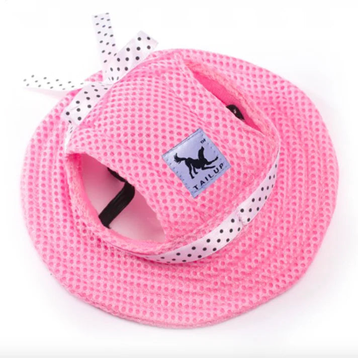 Breathable Sun Hat for Small Dogs & Cats | Mesh Canvas Cap