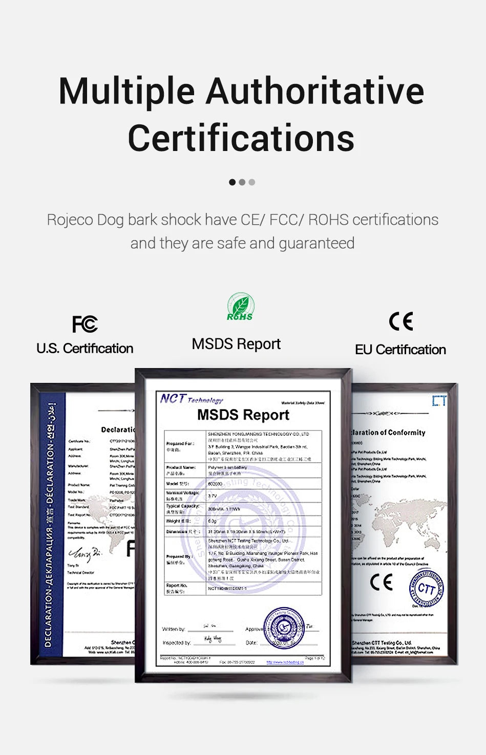 Remote Dog Training Collar - 1000m Range Rechargeable Bark Control System