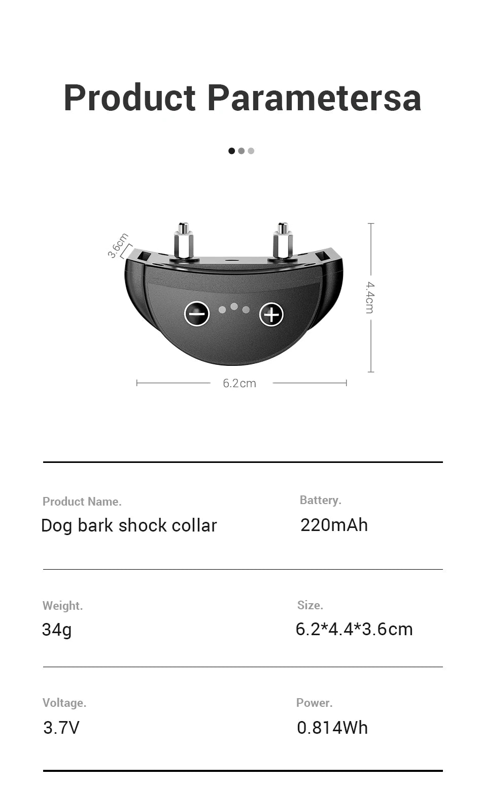 Intelligent Dog Training Collar - Rechargeable Bark Control System