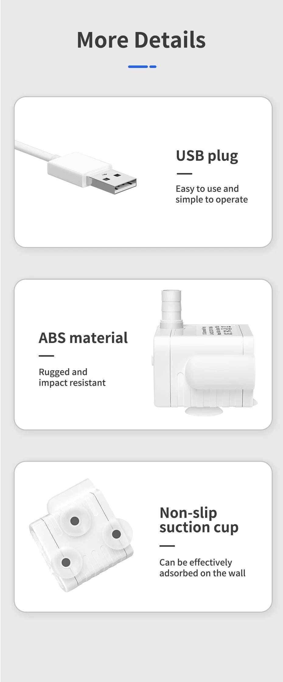 Pet Water Fountain Replacement Pump - Universal Auto Dispenser Motor