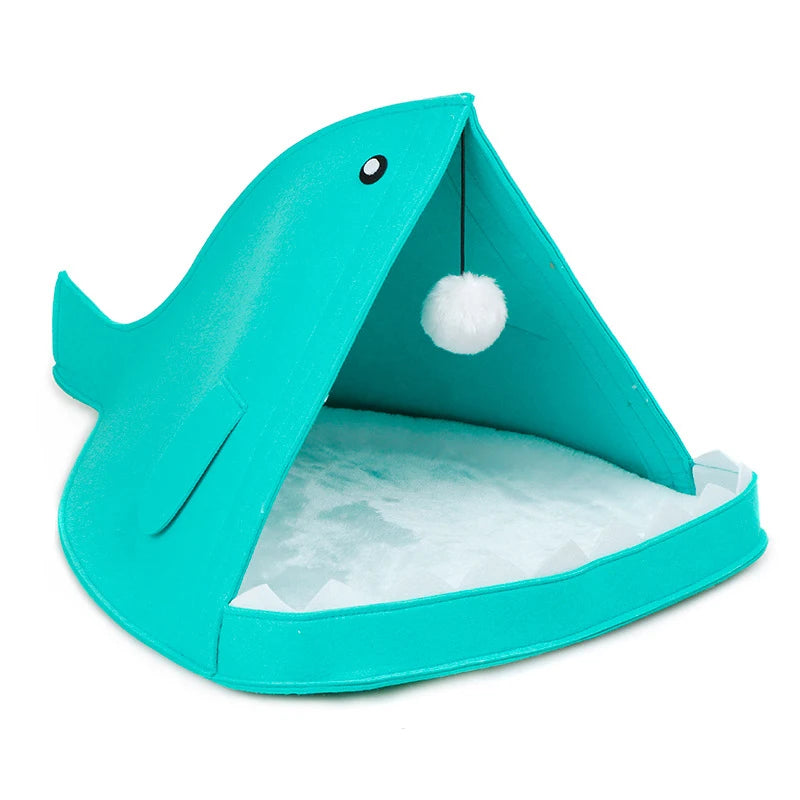 Shark Pet Bed & Cushion Mat for Dogs & Cats