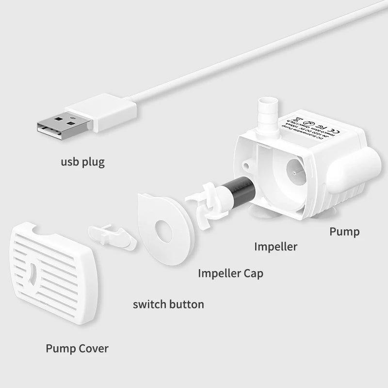 Pet Water Fountain Replacement Pump - Universal Auto Dispenser Motor