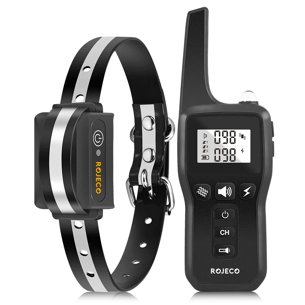 Remote Dog Training Collar - 1000m Range Rechargeable Bark Control System
