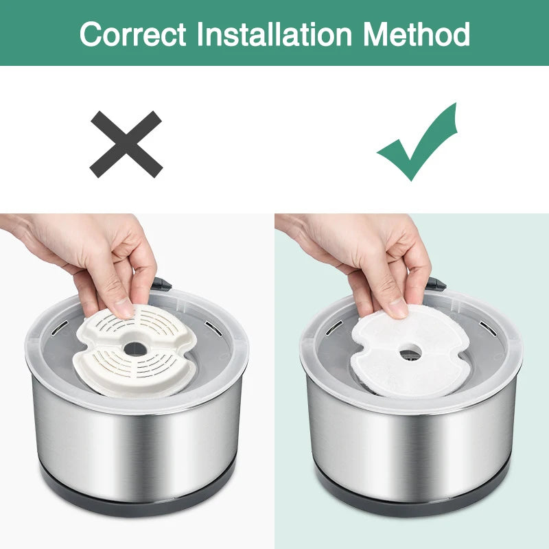 Replacement Filters for 2L Cat Water Fountain with Triple Filtration System