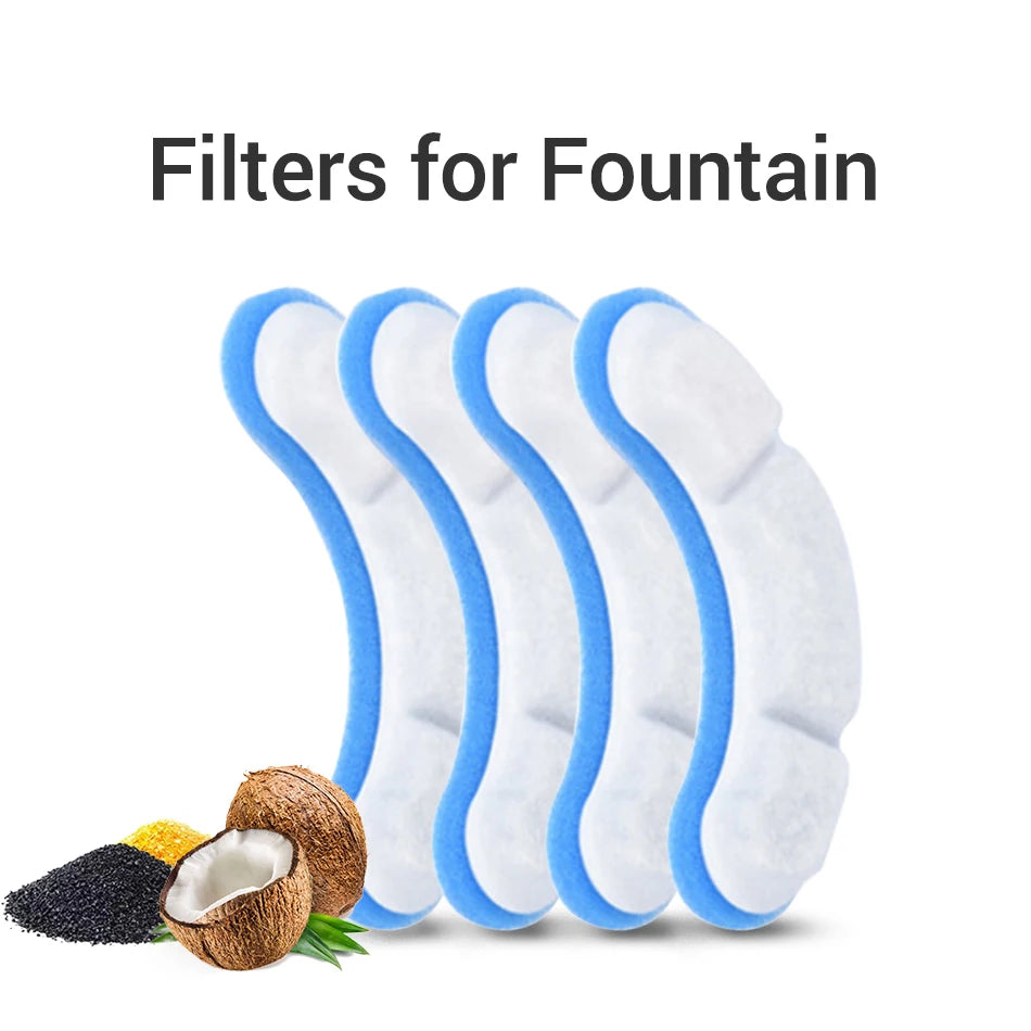 Cat Fountain Filter Replacement - Activated Carbon Charcoal Filters for Pet Water Dispensers