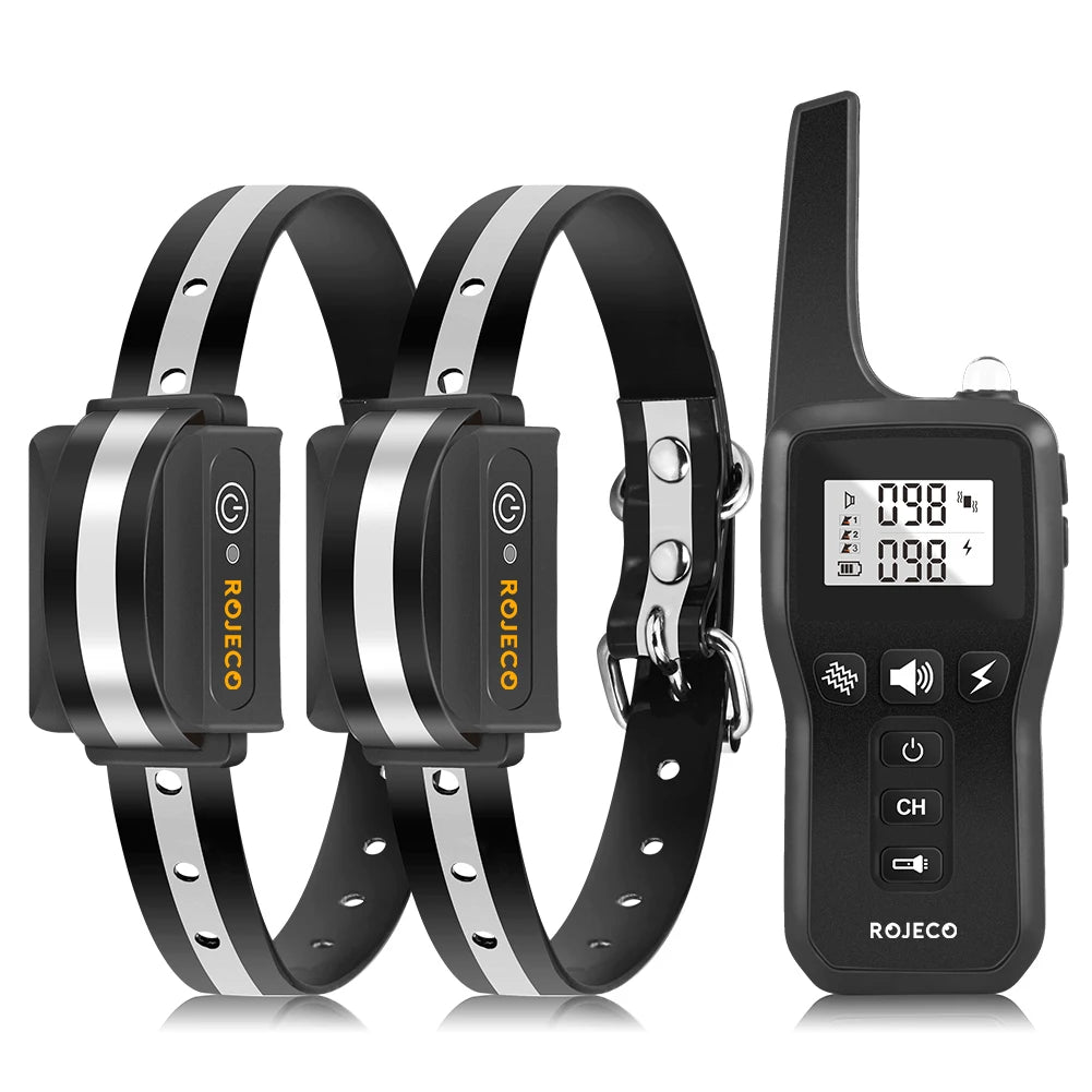 Remote Dog Training Collar - 1000m Range Rechargeable Bark Control System