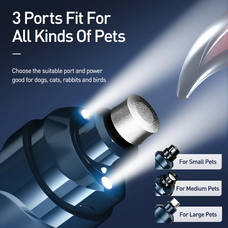 Electric Pet Nail Grinder - Rechargeable Nail Clipper for Dogs and Cats