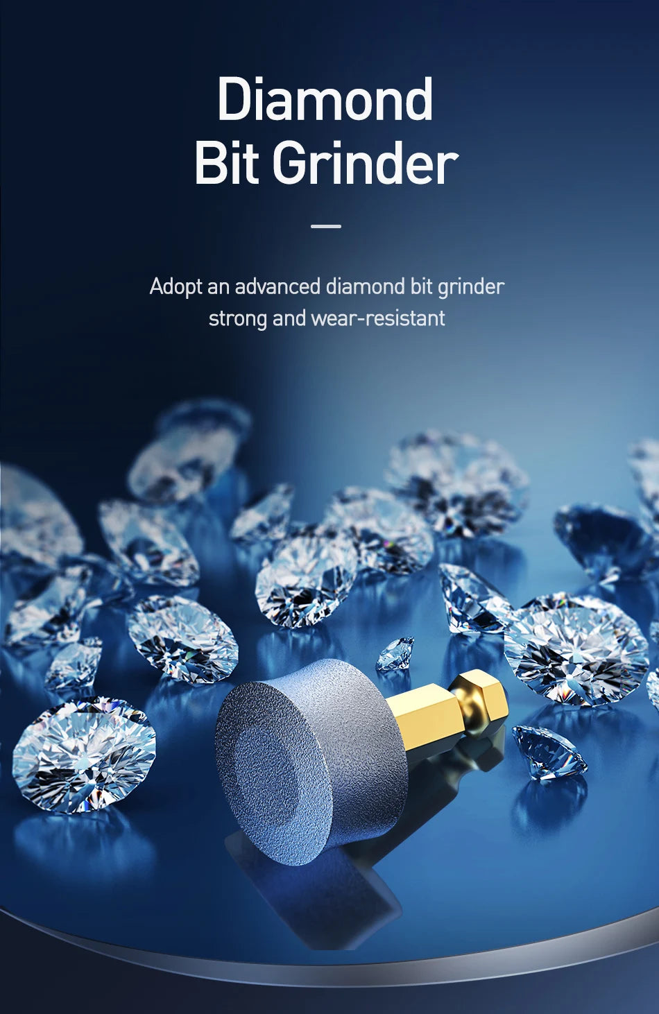 Stainless Steel Nail Grinder Head Replacement - Diamond Bit for Electric Pet Nail Clippers