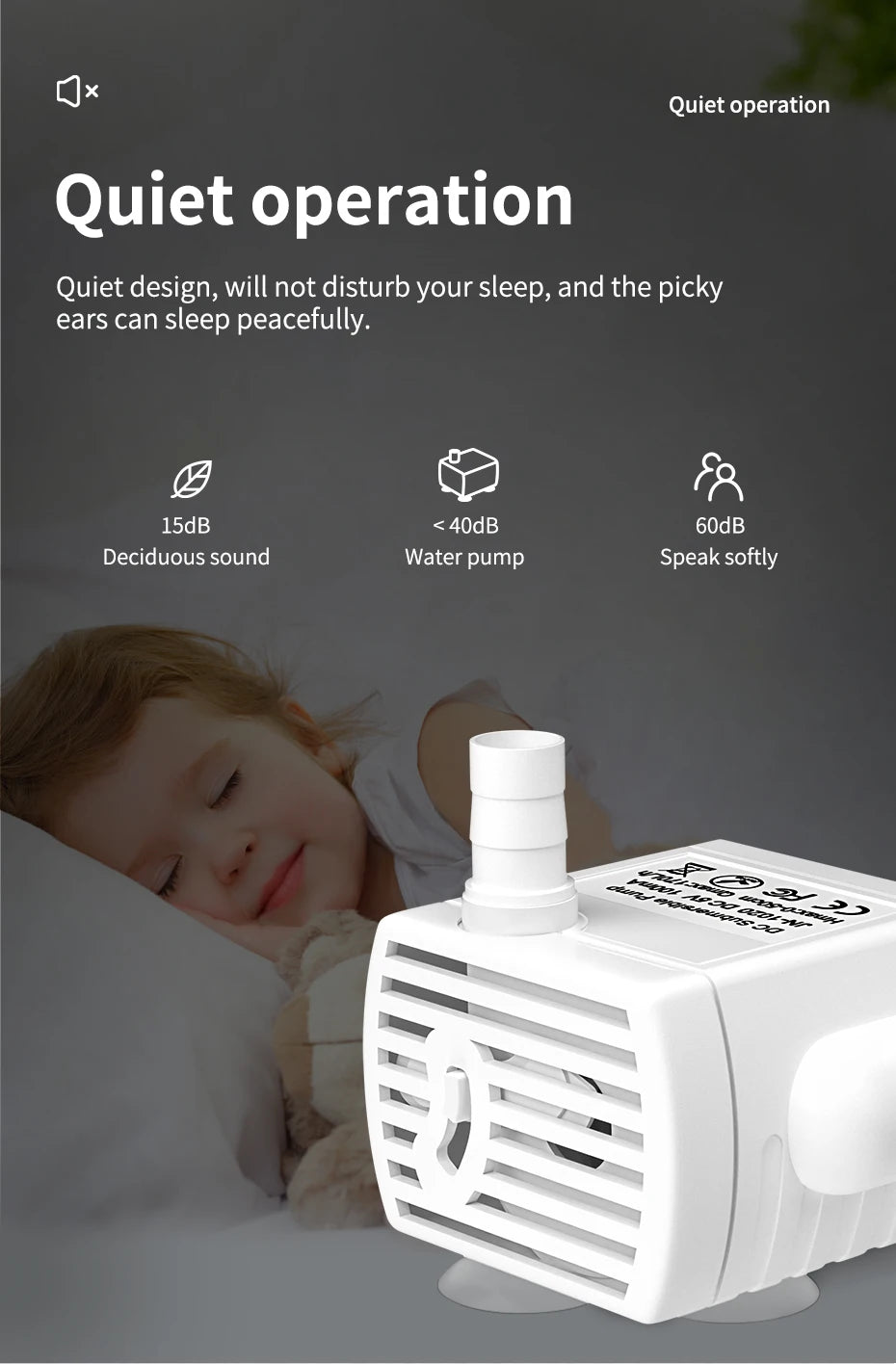 Pet Water Fountain Replacement Pump - Universal Auto Dispenser Motor