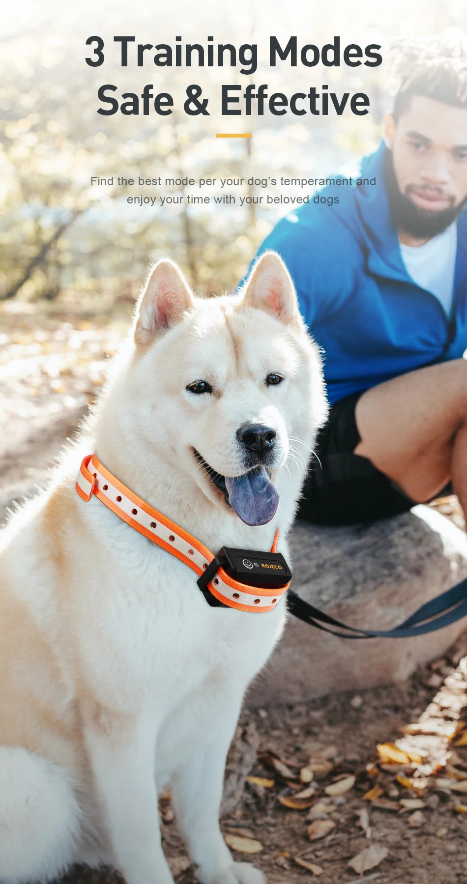 Remote Dog Training Collar - 1000m Range Rechargeable Bark Control System