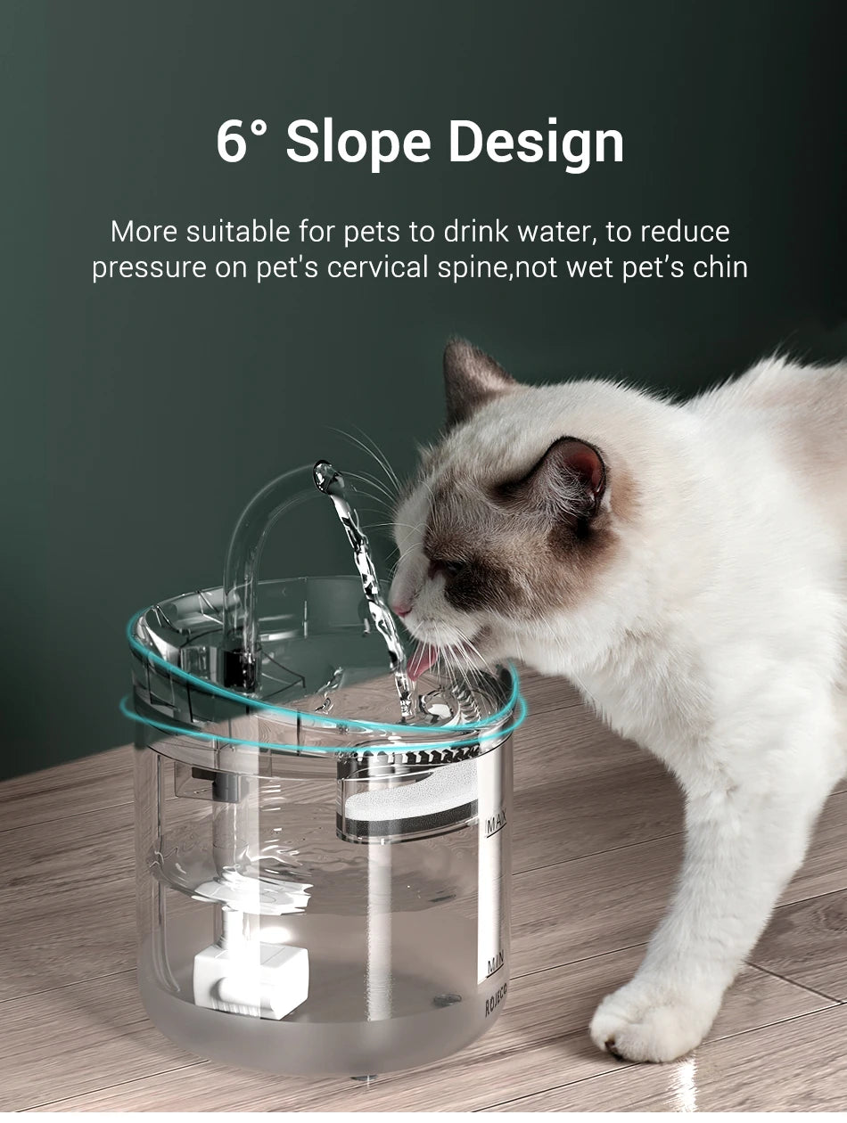 Automatic Cat Water Fountain - Smart Sensor Pet Drinking Dispenser with Accessories