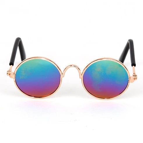 Vintage Round Pet Sunglasses for Cats & Small Dogs