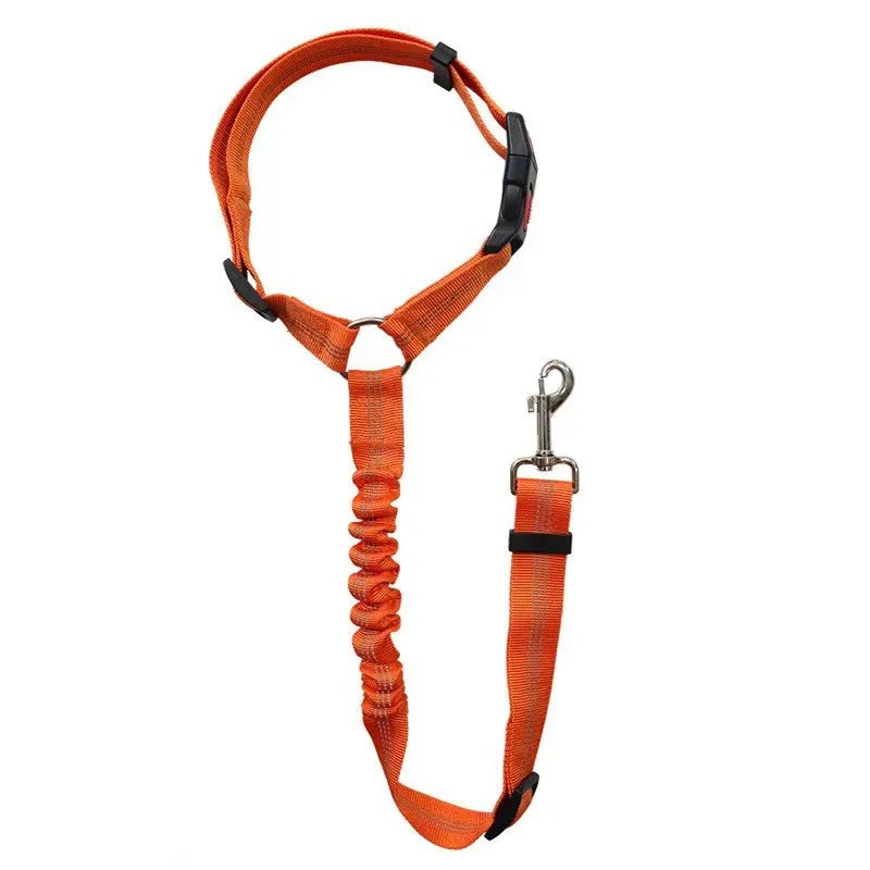 2-in-1 Dog Car Safety Seatbelt - Adjustable Reflective Headrest Restraint