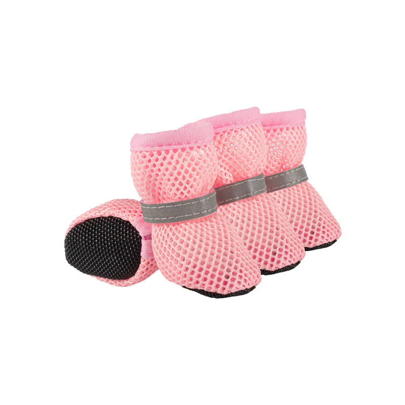 Summer Dog Shoes - Breathable Anti-Slip Outdoor Boots Set of 4