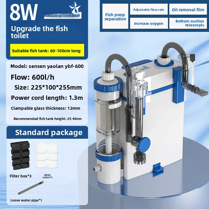 Wall-Mounted Aquarium Filter & Circulation Pump