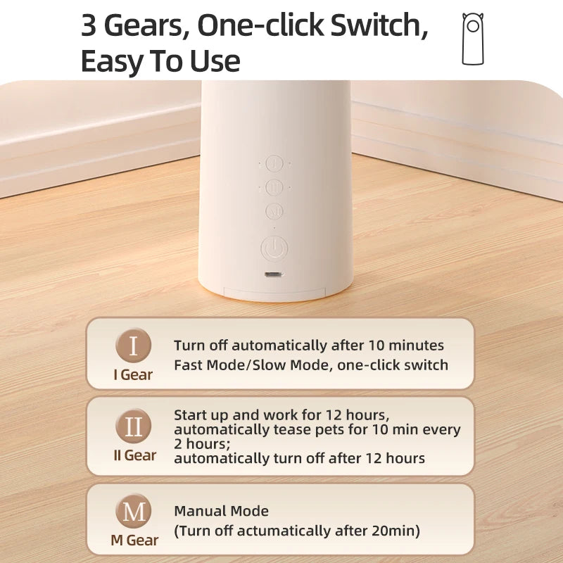 Interactive Smart Cat Toy with LED Laser and Handheld Control