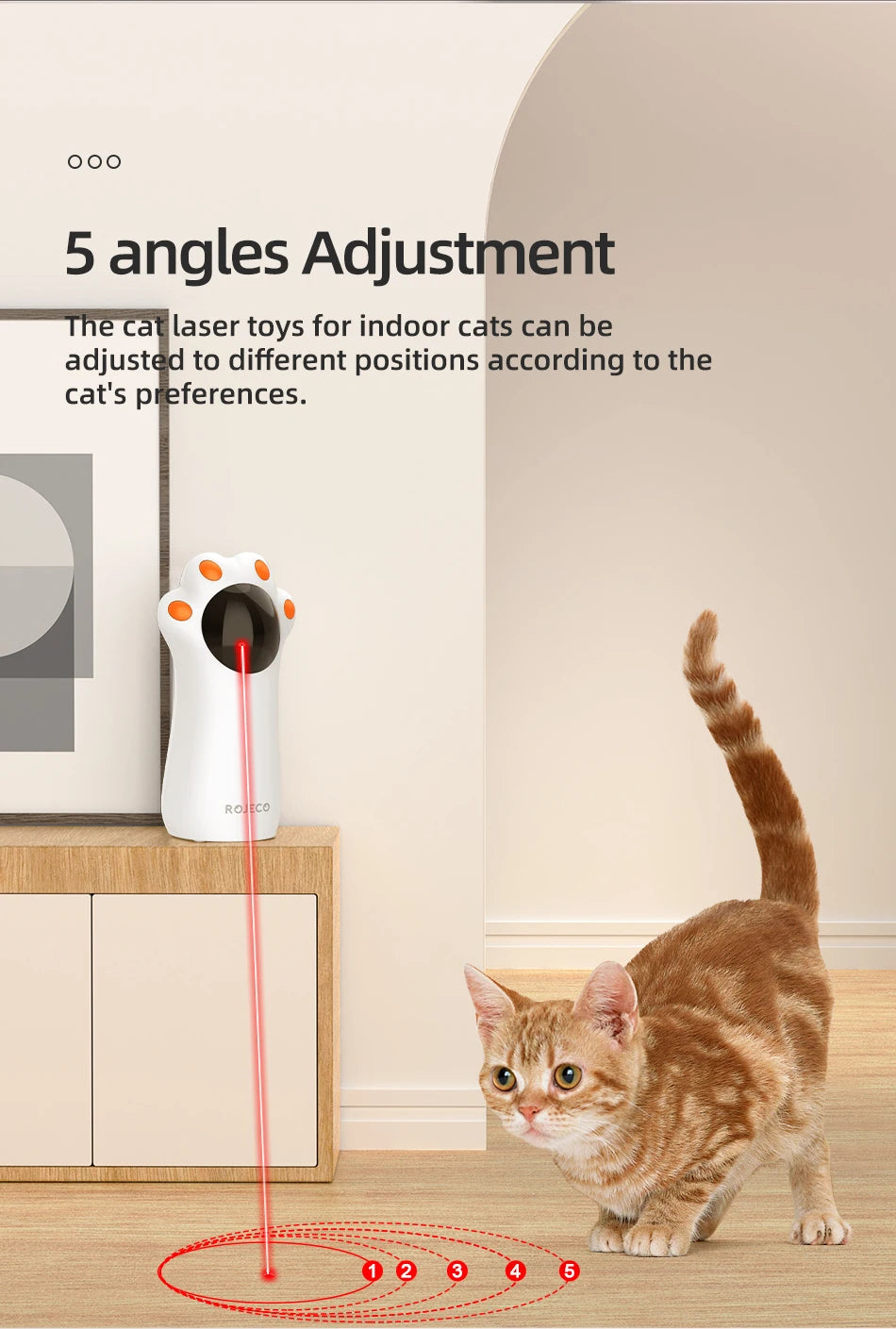 Automatic Interactive Cat Laser Toy - Motion Activated LED Pet Entertainment System