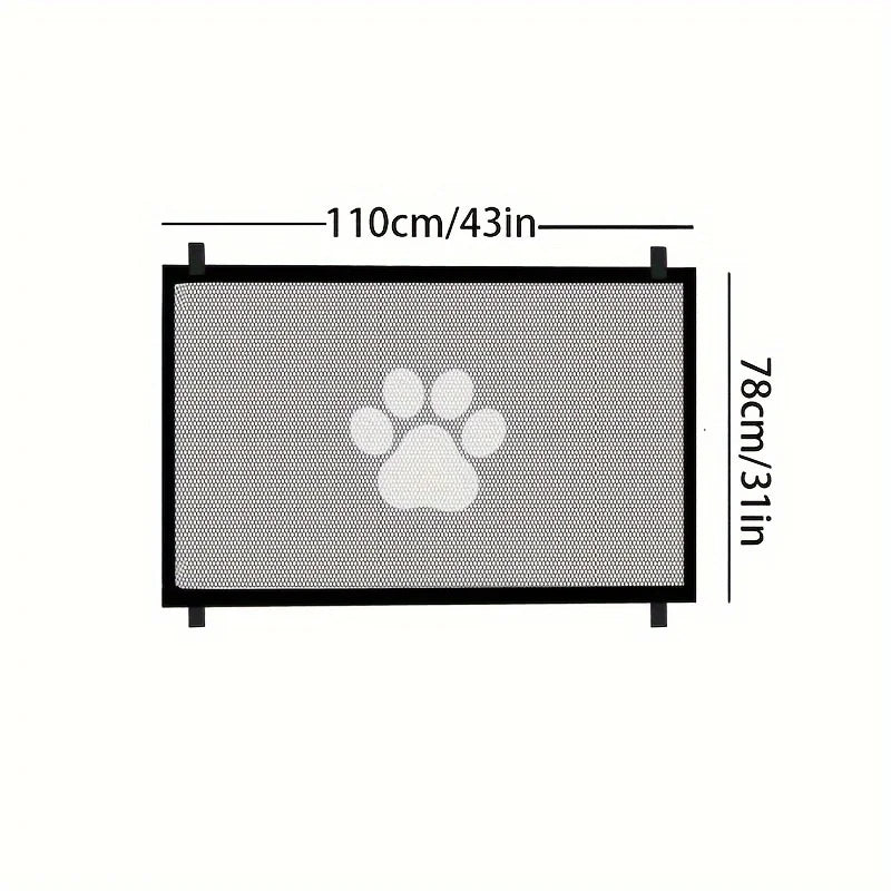 Portable Pet Safety Gate - Folding Mesh Barrier for Dogs and Pets