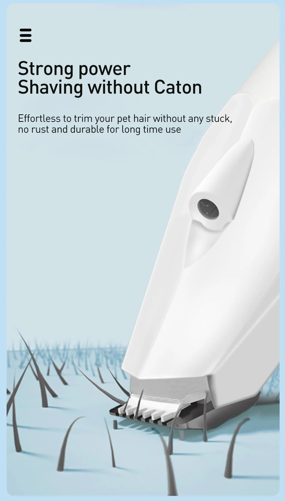 Professional Pet Hair Trimmer - Electric Dog Grooming Clippers