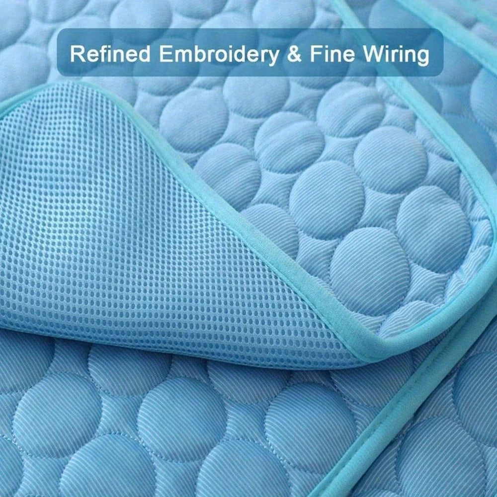Self-Cooling Pet Mat with Ice Silk Technology - 40 Inch Summer Bed