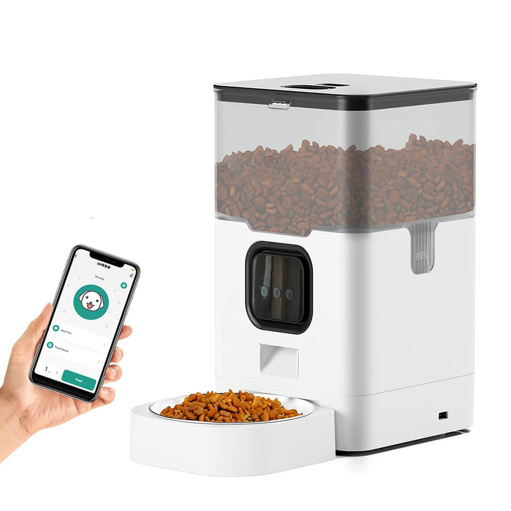 Women's Smart Automatic Pet Feeder with WiFi Control - 4L Large Capacity
