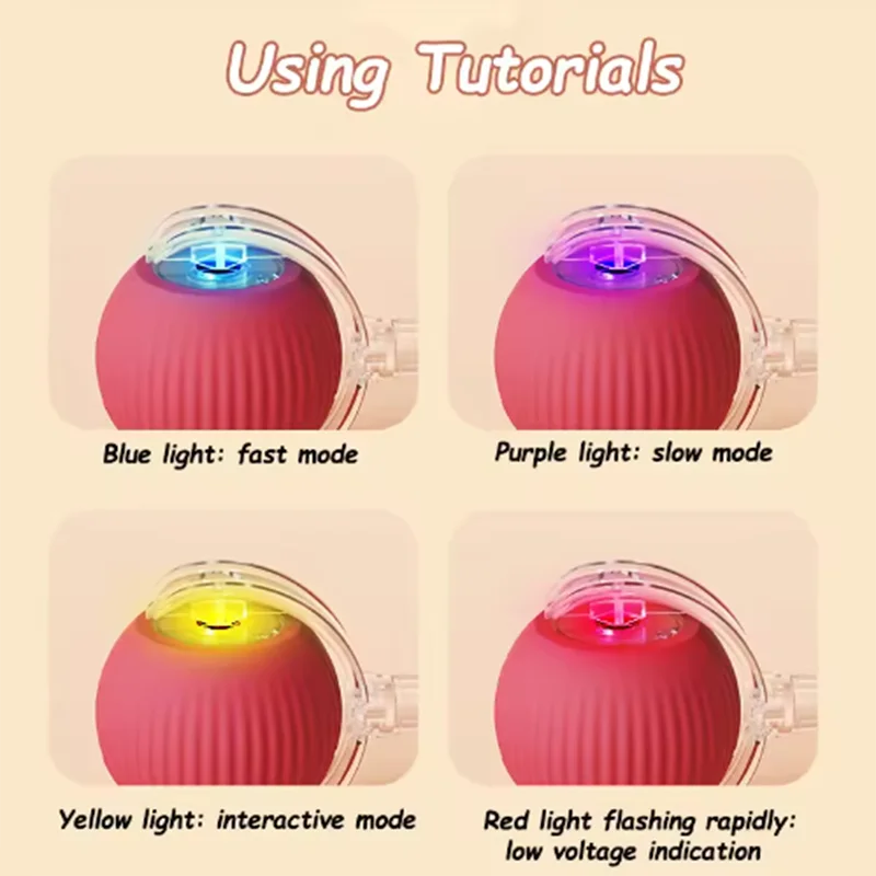 Cat Interactive Ball Toy - Automatic Rolling Ball with Tail