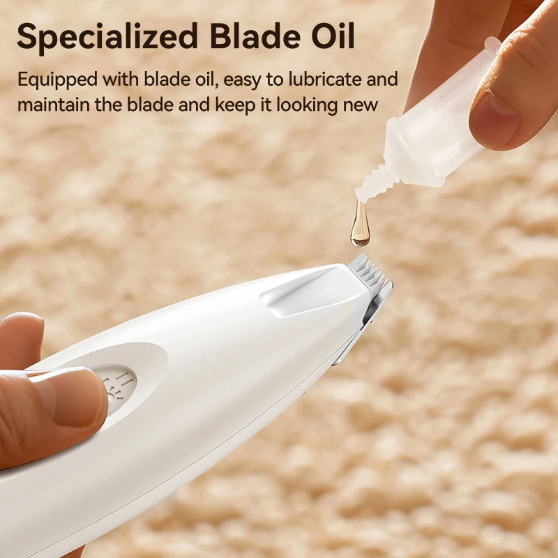 Professional Electric Pet Clipper with LED Light and Rechargeable Battery