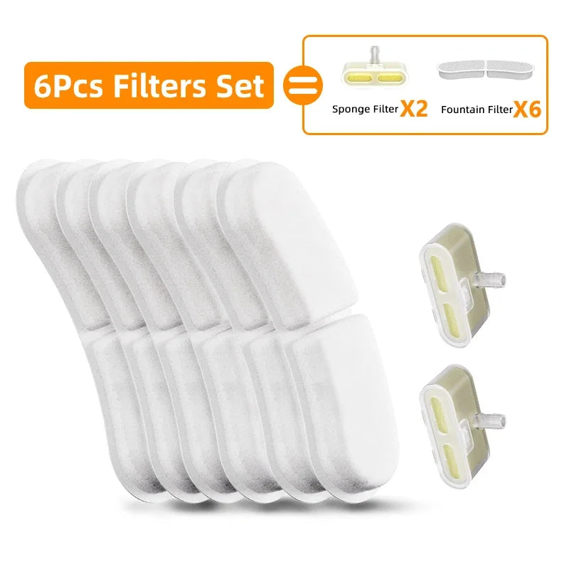 Cat Water Dispenser Replacement Filters - Carbon Sponge Filters for Wireless Pet Fountains