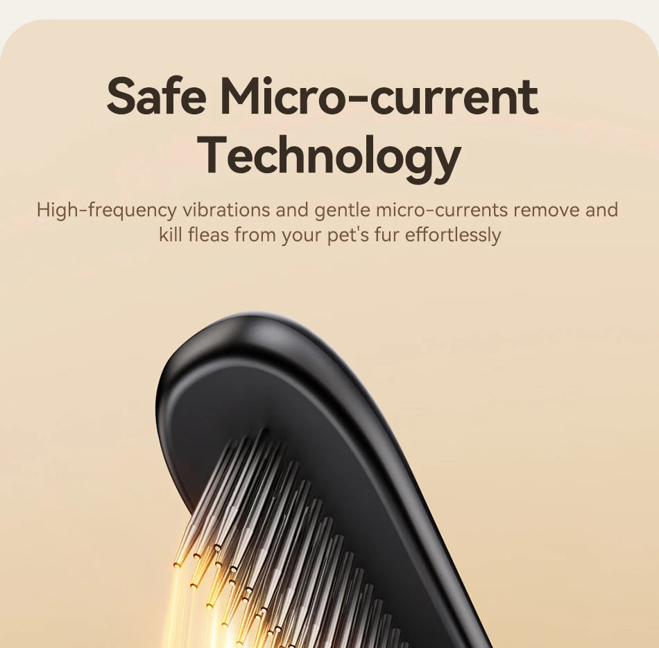 Electric Flea Comb - Waterproof Anti-Lice Removal Brush for Dogs & Cats
