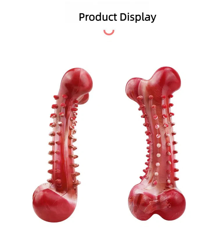 Ultra-Tough Chew Toys for Large Dogs - Beef Flavored Dental Cleaning Bones