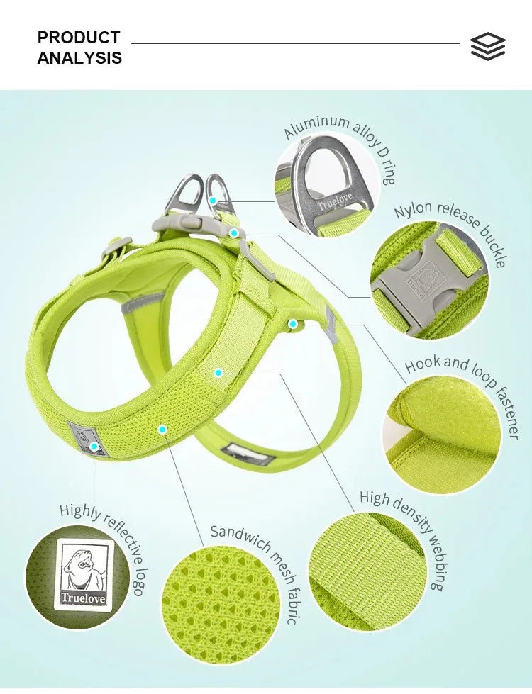 Tactical Dog Harness with Chest Strap - Multi-Size Pet Vest