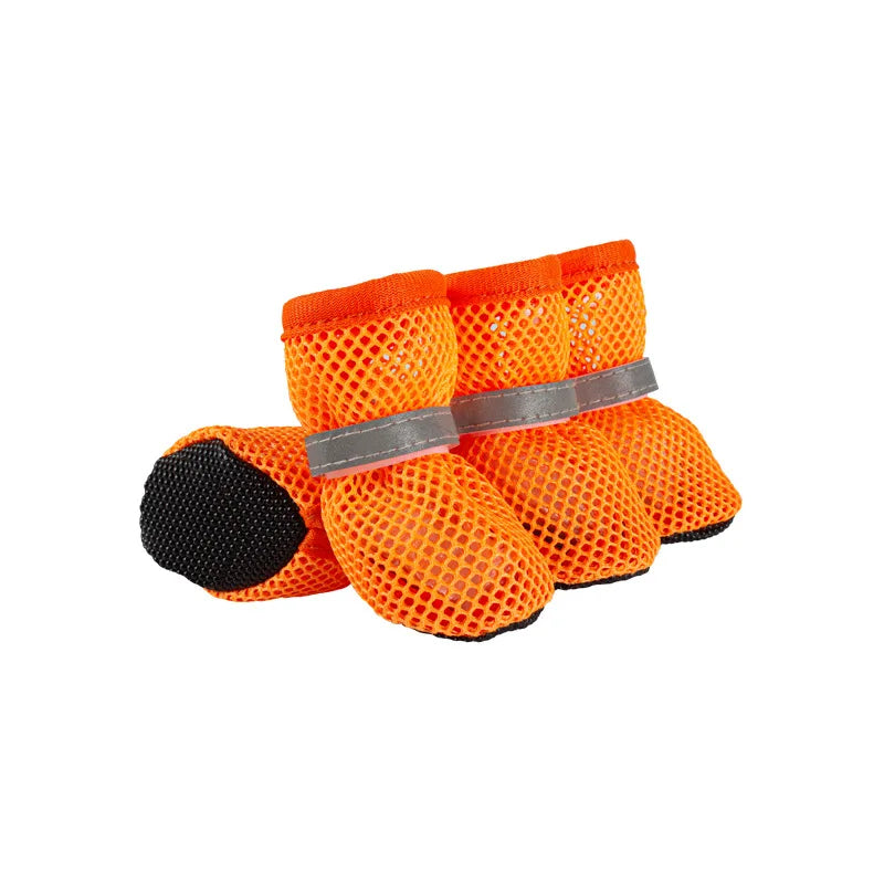 Summer Dog Shoes - Breathable Anti-Slip Outdoor Boots Set of 4