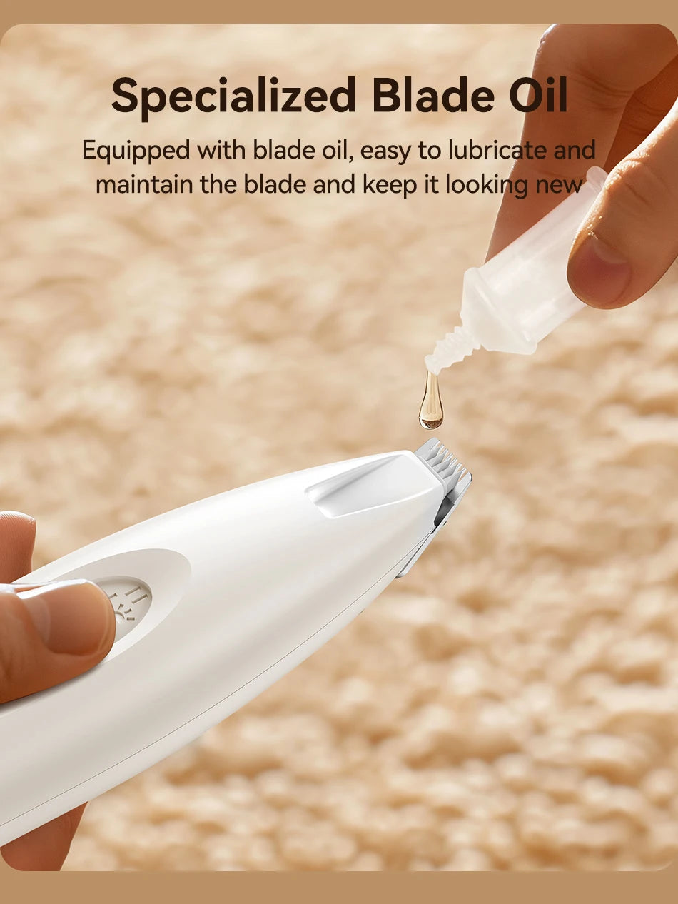Professional Electric Pet Clipper with LED Light and Rechargeable Battery