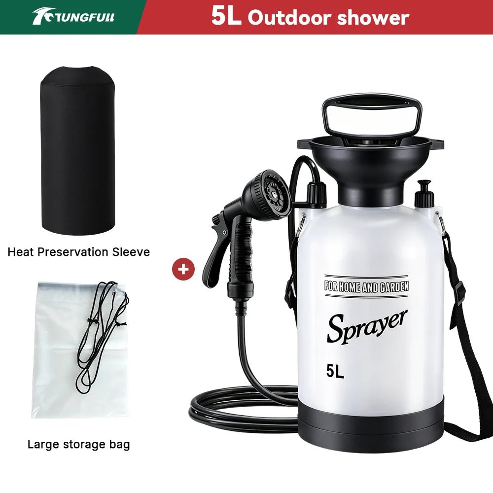 Portable Manual Camping Shower Pump with 3m Hose