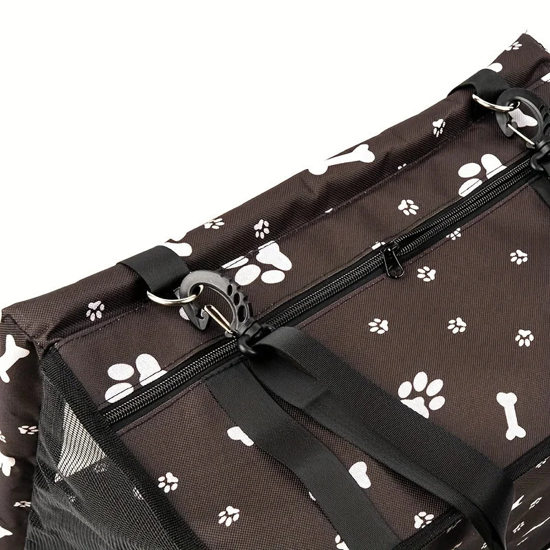 Premium Pet Car Booster Seat - Safe Travel Carrier with Safety Leash