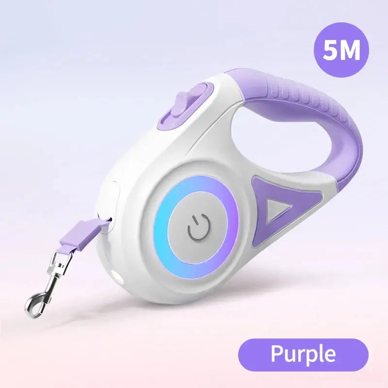 Automatic Retractable Dog Leash with LED Luminous Light for Safe Walking