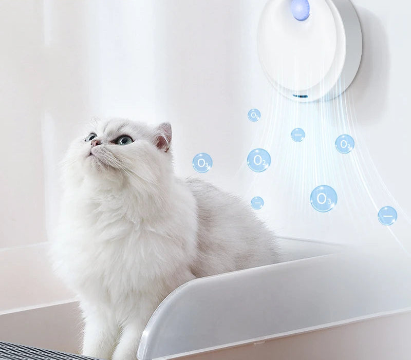 4000mAh Smart Cat Litter Box Odor Purifier with Automatic Deodorizing