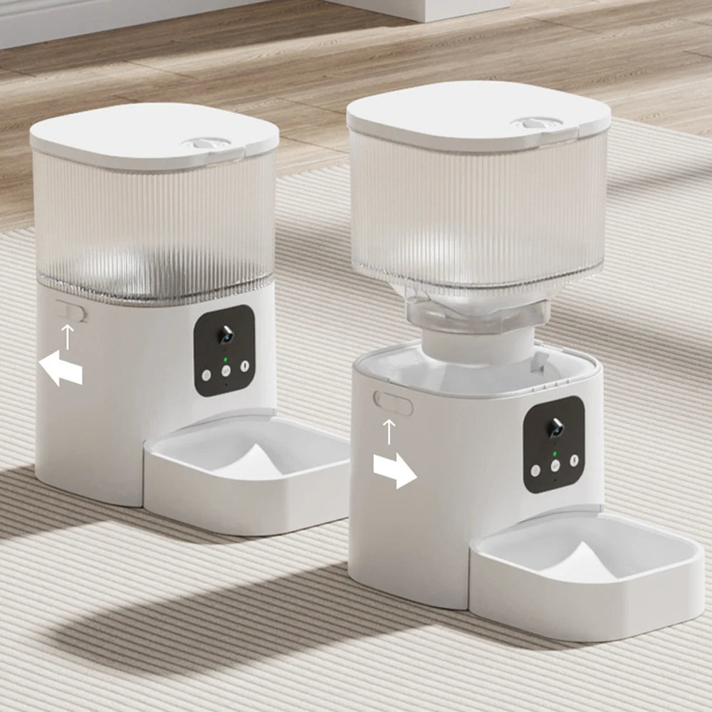 Smart Pet Feeder with WiFi Camera - Automatic Food Dispenser with Voice & Timer