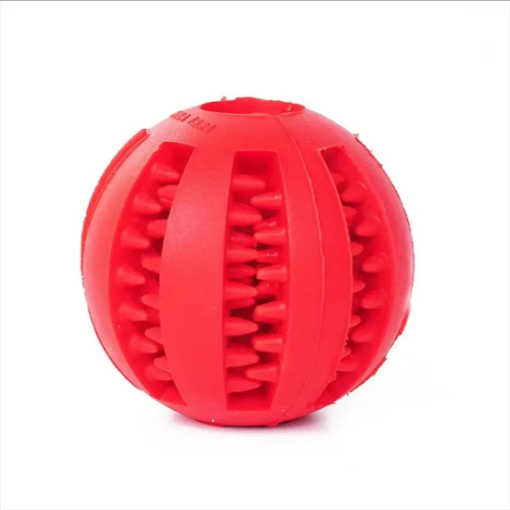 Interactive Rubber Ball Dog Toy - Natural Rubber Treat Dispensing Ball