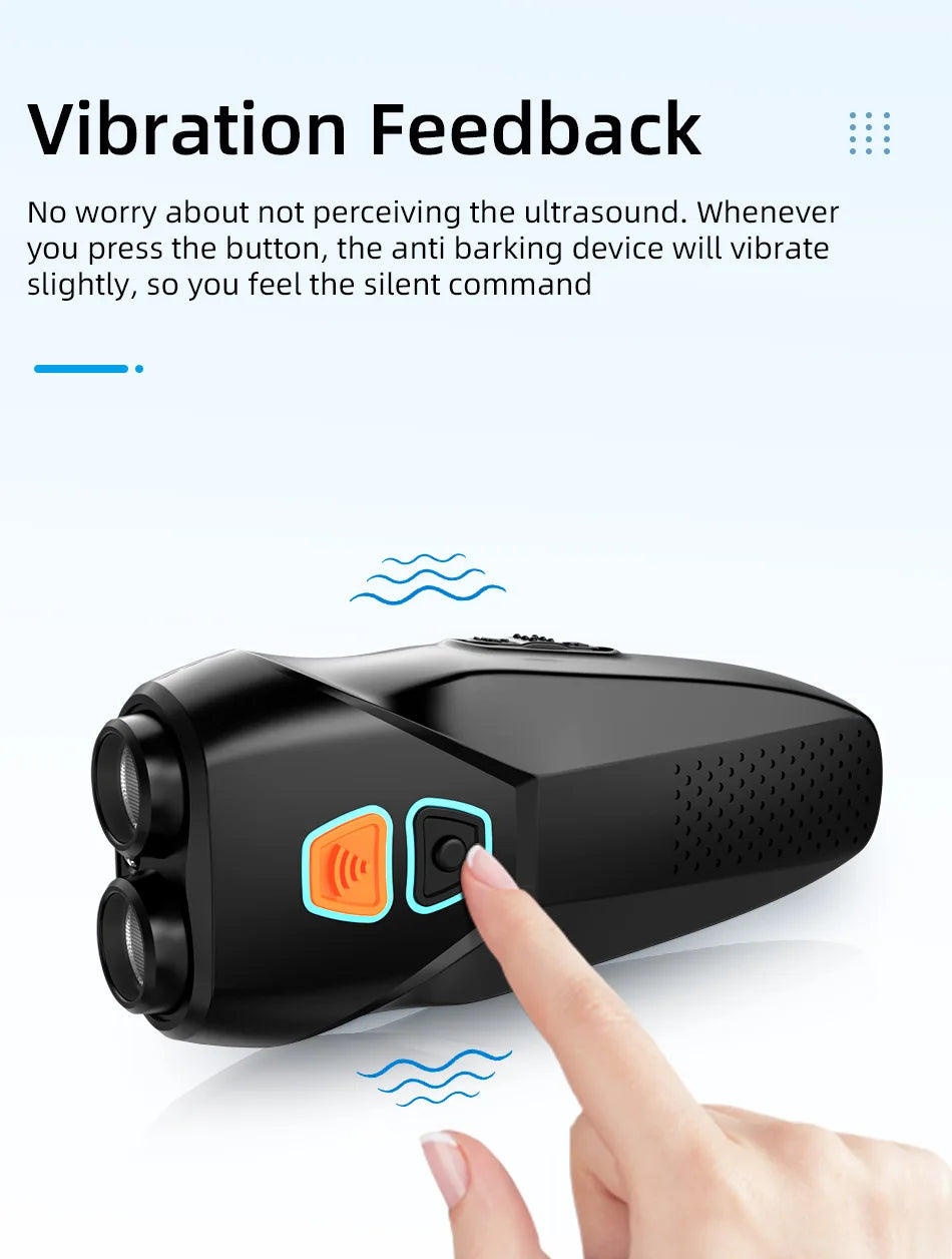 Ultrasonic Dog Training Device with Anti-Barking Technology and LED Flashlight