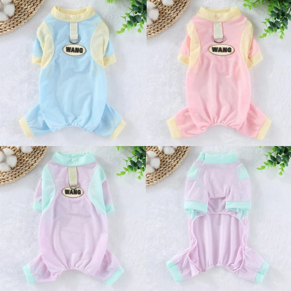 Summer Dog Cooling Jumpsuit - Ice Silk Breathable Quick-Dry Mesh Vest